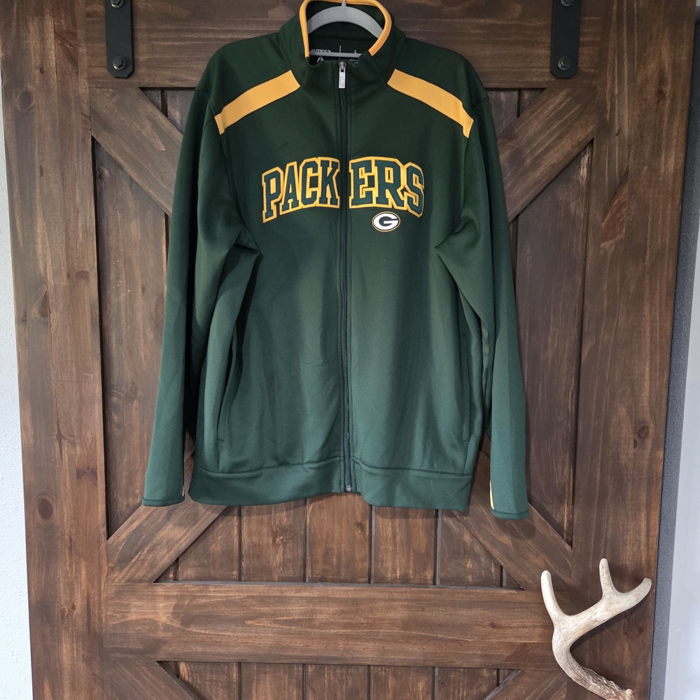Green and Yellow Packers Zip-Up Jacket